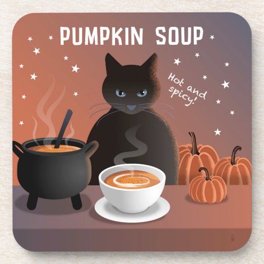 Kürbissuppe Getränkeuntersetzer (Vorderseite)