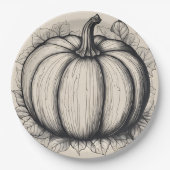 Kürbisteller Pappteller (Vorderseite)