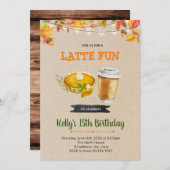 Kürbistorten-Party Einladung (Vorne/Hinten)