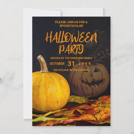 Kürbisvogel Einladung (Vorderseite)