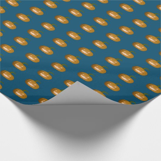 Kürbiswackelpapier Geschenkpapier (Ecke)