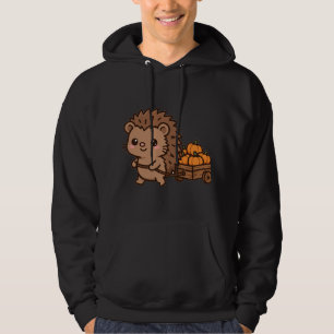 Kürbiswagen Igel Halloween Hoodie