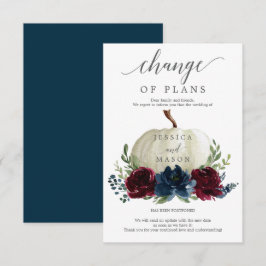 Kürbiswechsel der Burgund-Marine-Ankündigung Einladung