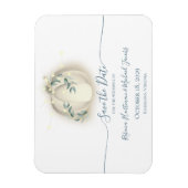 Kürbisweile und Streichellichter Botanischer Weinb Magnet (Vertikal)