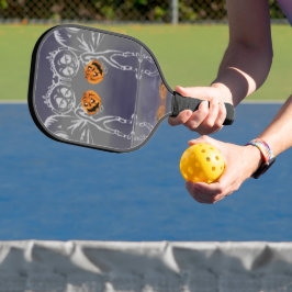 Kürbisweilen haben zu Halloween Spaß Pickleball Schläger