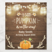 Kürbiswein-Etikett Schwangerschaft offenbart Niede Weinetikett (Einzelnes Label)