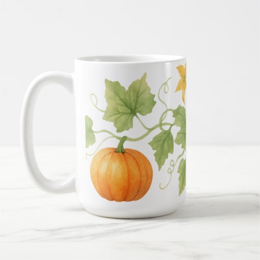 Kürbiswein mit Blume Kaffeetasse (Links)