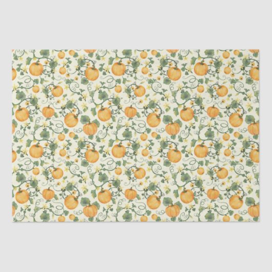 Kürbisweine (Kornseide) - Gewebe Seidenpapier (Vorderseite)