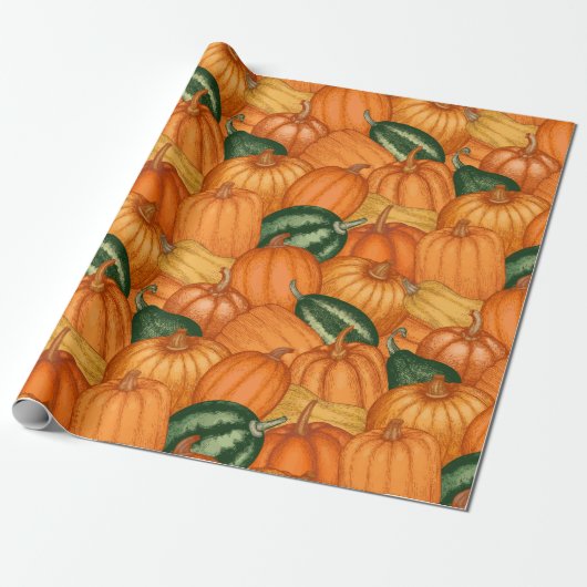 Kürbisweispapier Geschenkpapier (Ungerollt)