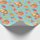 Kürbisweispapier Geschenkpapier (Ecke)