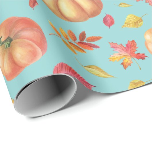 Kürbisweispapier Geschenkpapier (Rolleneckpunkt)