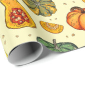 Kürbisweispapier Geschenkpapier (Rolleneckpunkt)