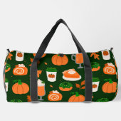 Kürbiswürfelkaffee dunkelgrün duffle bag (Rückseite)