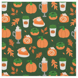 Kürbiswürfelkaffee dunkelgrün stoff