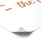 Kürbiswürfelliebhaber Poster (Ecke)