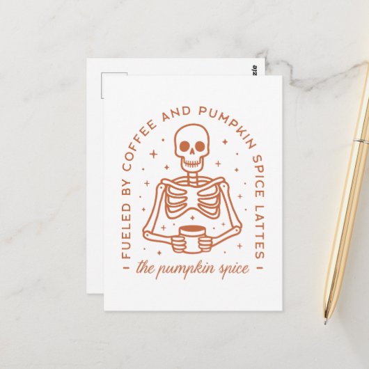 Kürbiswürfelliebhaber Postkarte (Vorderseite/Rückseite Beispiel)