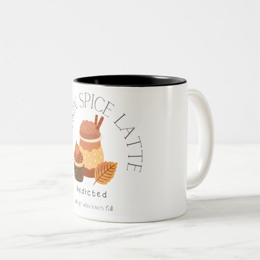 Kürbiswürfelliebhaber Zweifarbige Tasse (VorderseiteRechts)