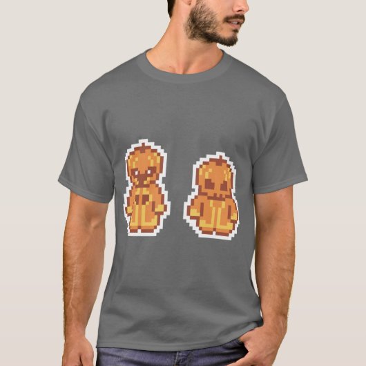 Kürbiszauberer und Kind T-Shirt (Vorderseite)