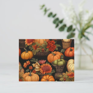 Kürbiszeit, Farben des Herbstes TEMPLATE Postkarte