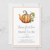 Kürbiszeit für Tee im Herbst Einladung (Vorderseite)