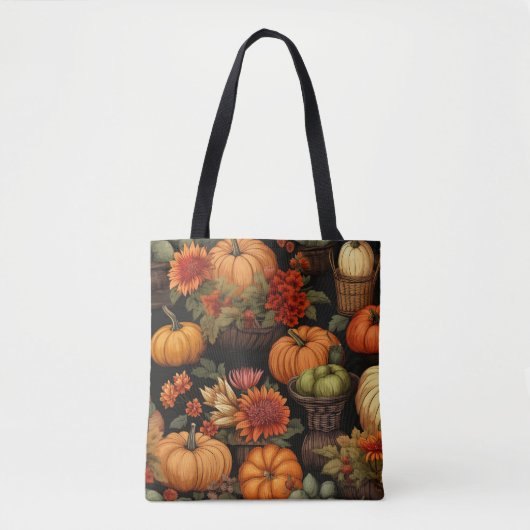 Kürbiszeit, Herbstfarben, Tasche (Vorderseite)