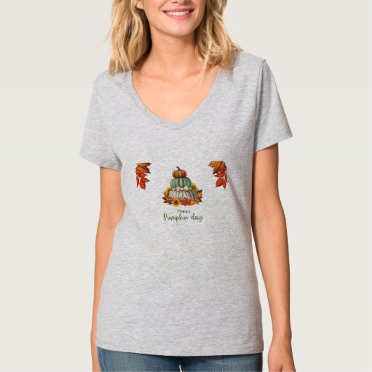 Kürbiszeitweißer T - Shirt (Vorderseite)