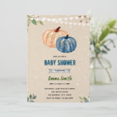 Kürbiszwillinge Party Einladung (Stehend Vorderseite)