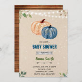 Kürbiszwillinge Party Einladung (Vorne/Hinten)