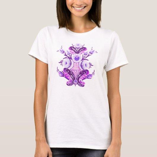 Kurbits flower design for women. T-Shirt (Vorderseite)