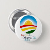 Kurden für Obama Button (Vorne & Hinten)