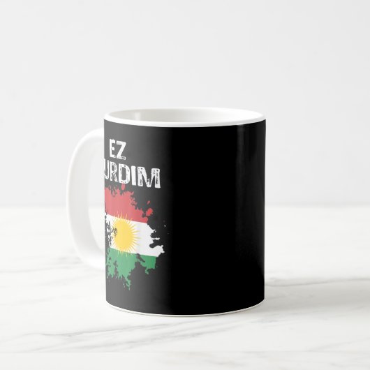 Kurden Kurdistan Newroz Kurdi Flag Her Biji Kurdis Kaffeetasse (Vorderseite Links)
