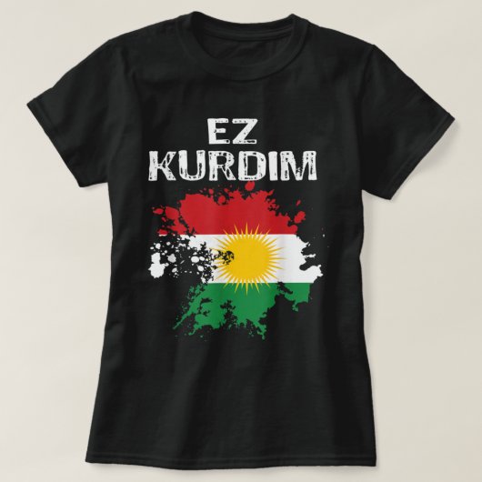 Kurden Kurdistan Newroz Kurdi Flag Ihre Biji Kurdi T-Shirt (Design vorne)