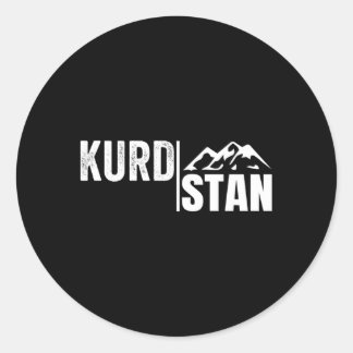 Kurdenland Kurdisch Kurden Kurdistan Runder Aufkleber