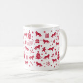 Kurdisch Mastiff Weihnachtsdesign Kaffeetasse (VorderseiteRechts)