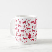 Kurdisch Mastiff Weihnachtsdesign Kaffeetasse (Vorderseite Links)