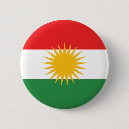 Kurdische ethnische Flagge Button (Vorderseite)