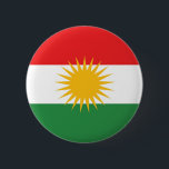 Kurdische ethnische Flagge Button<br><div class="desc">Kurdische ethnische Flagge</div>