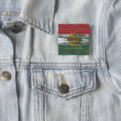Kurdische Flagge auf rauem Holz verschalt Effekt Button (Beispiel)