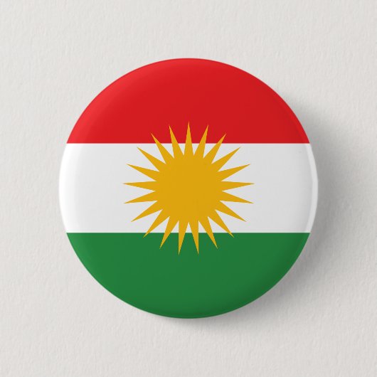 Kurdische Flagge Button (Vorderseite)