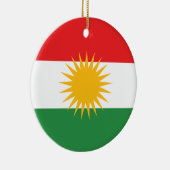 Kurdische Flagge Keramik Ornament (Rechts)