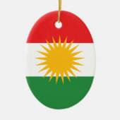 Kurdische Flagge Keramikornament (Vorne)
