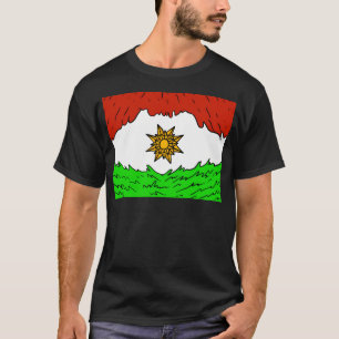 Kurdische Flagge. Kurdistan. T-Shirt