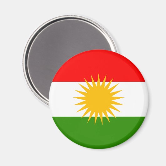 Kurdische Flagge Magnet (Vorderseite/Rückseite)