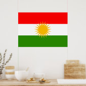 Kurdische Flagge Poster (Küche)
