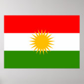 Kurdische Flagge Poster (Vorne)