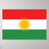 Kurdische Flagge Poster (Vorne)
