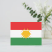 Kurdische Flagge Postkarte (Stehend Vorderseite)