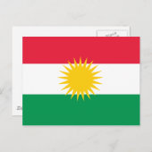 Kurdische Flagge Postkarte (Vorne/Hinten)