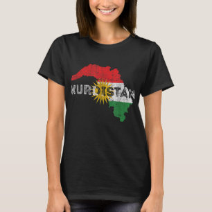 Kurdische Karte und Flaggenstaat Souvenir - beängs T-Shirt