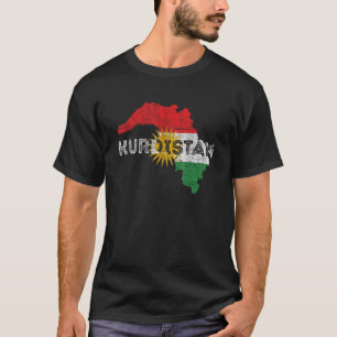 Kurdische Karte und Flaggenstaat Souvenir - beängs T-Shirt